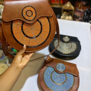 Small round hand bag