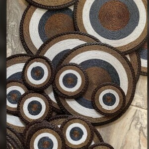 Multpurpose  beaded table mat or wall decoration